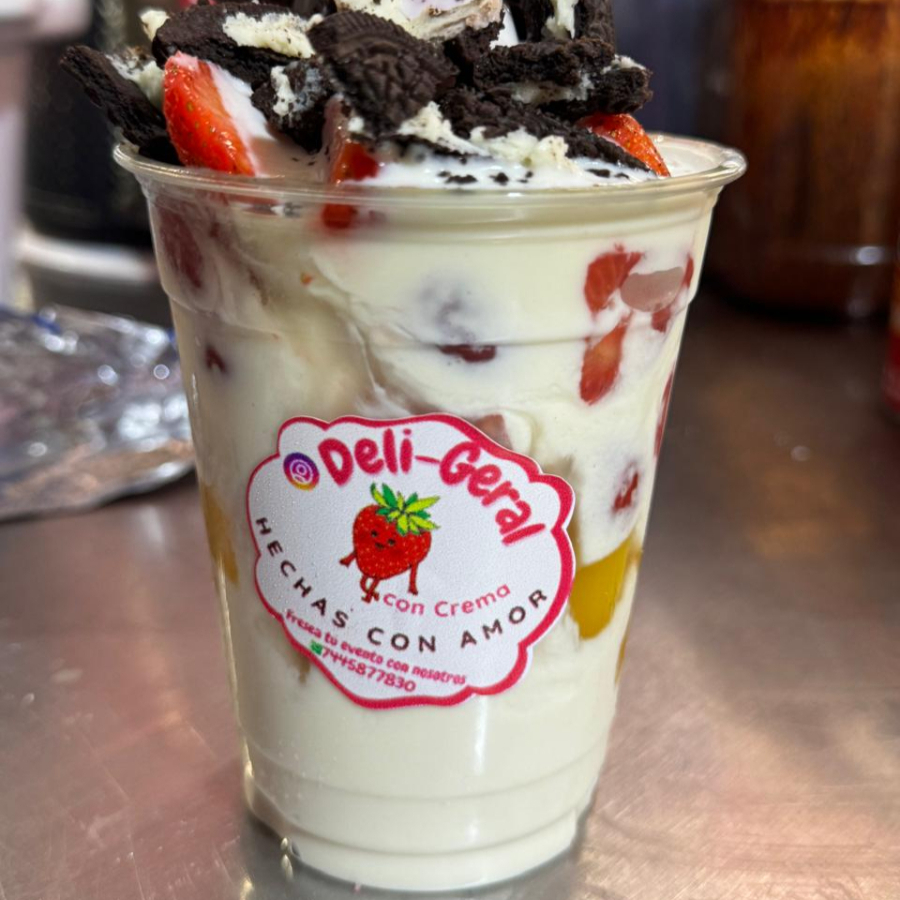 Fresas con crema grandes