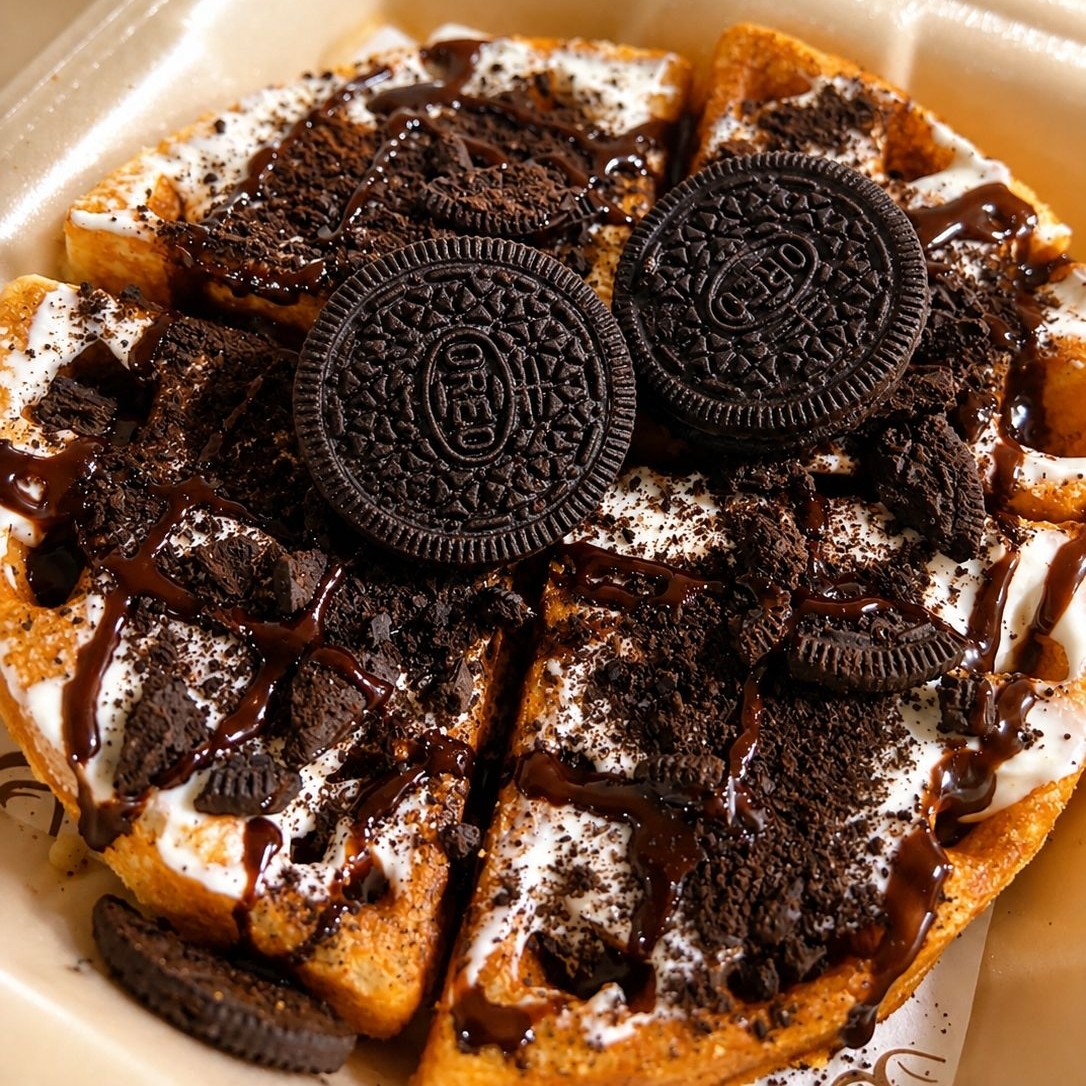 Waffle de Oreo