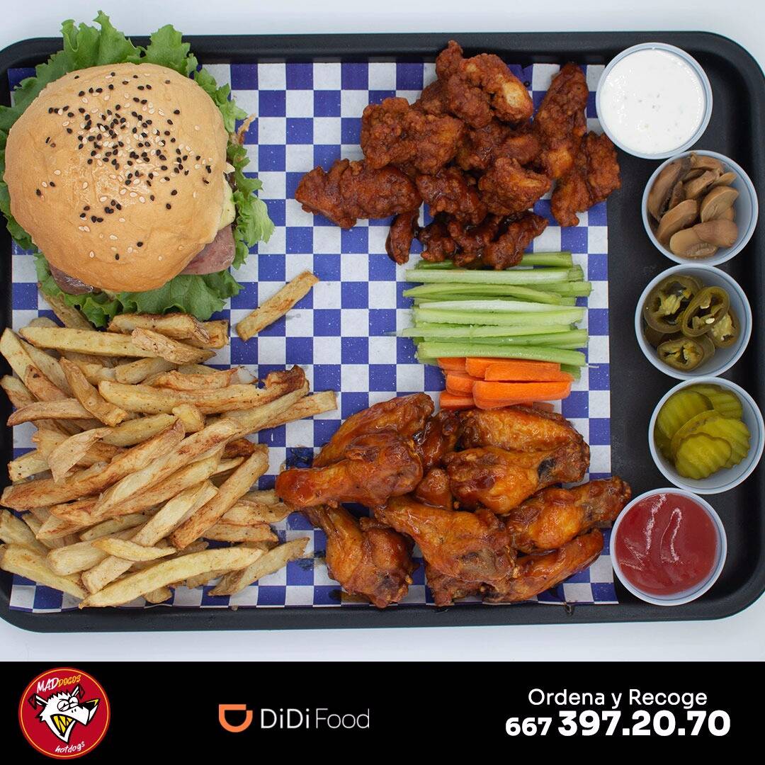 Charola Mad Combo Burger