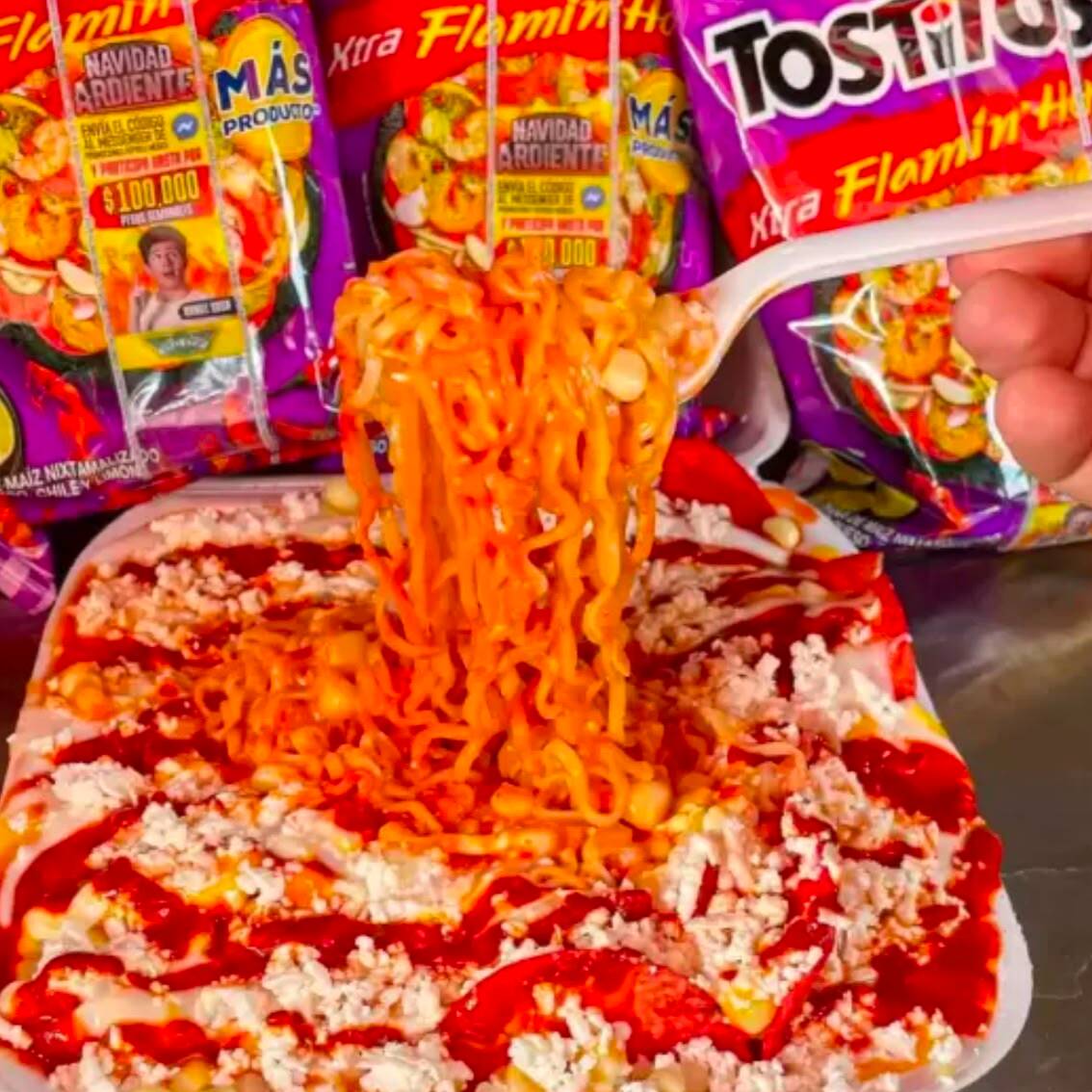 MEGA CHAROLA DE TOSTITOS CON MARUCHAN