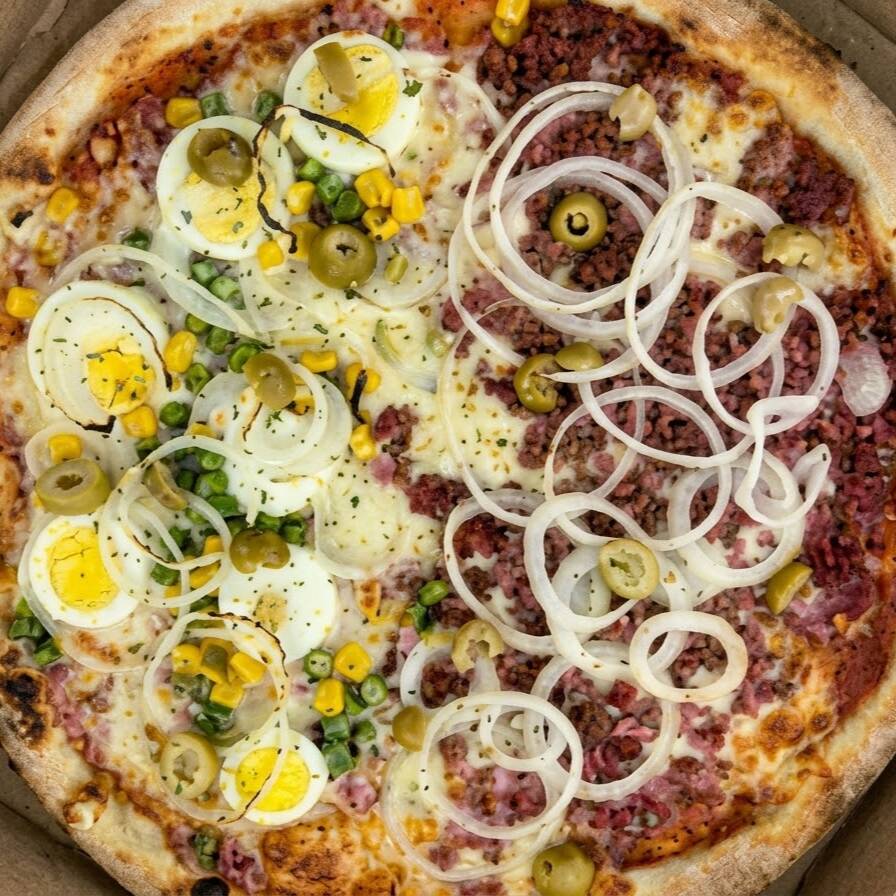 Pizza - 1/2 Calabresa + 1/2 Portuguesa