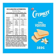 galletas cremax de vainilla