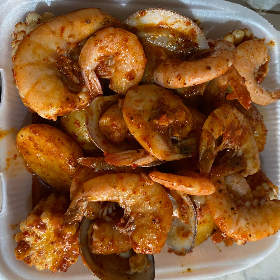 Camaron Papa Elote y Almeja