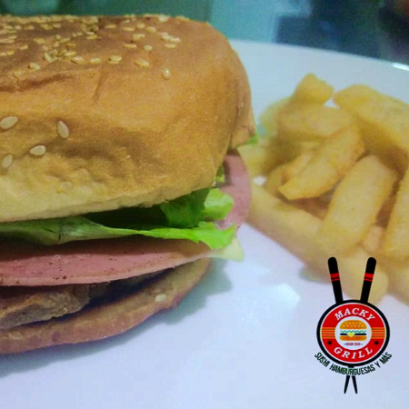 Porky Burguer con Papas