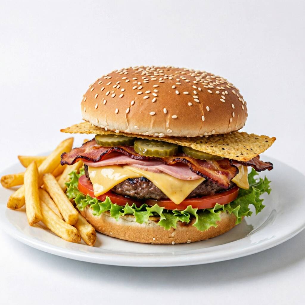 Hamburguesa Bacon + Papas
