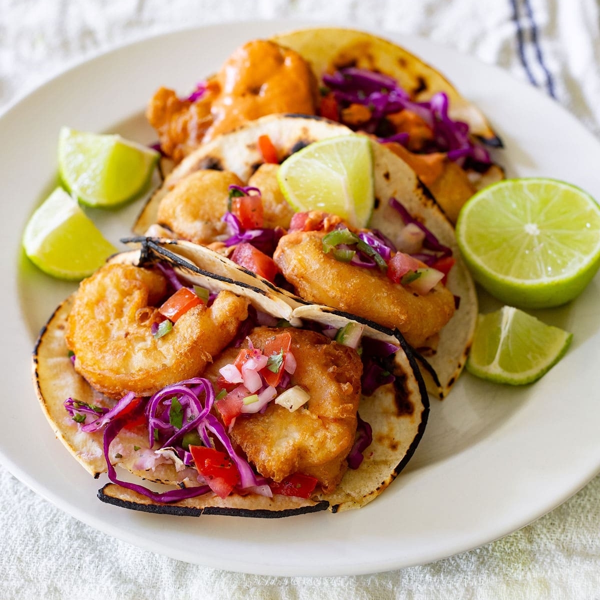 Tacos de Camarón Estilo Ensenada 5 Piezas