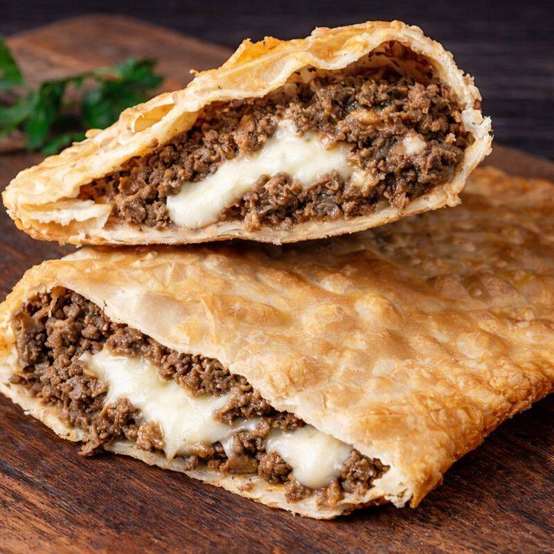 Carne moída e queijo minas