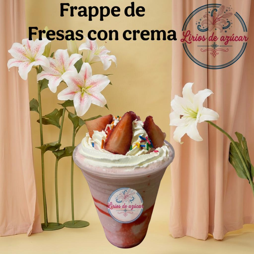 Frappe de Fresas con crema