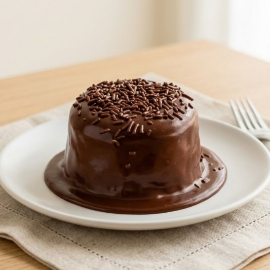 Delicioso Caseirinho de massa chocolatuda com brigadeiro cremoso de chocolate. Para os amantes de Chocolate essa é a melhor opção! Aquela massa caseira artesanal com aquele brigadeiro delicioso! serve ate 3 pessoas