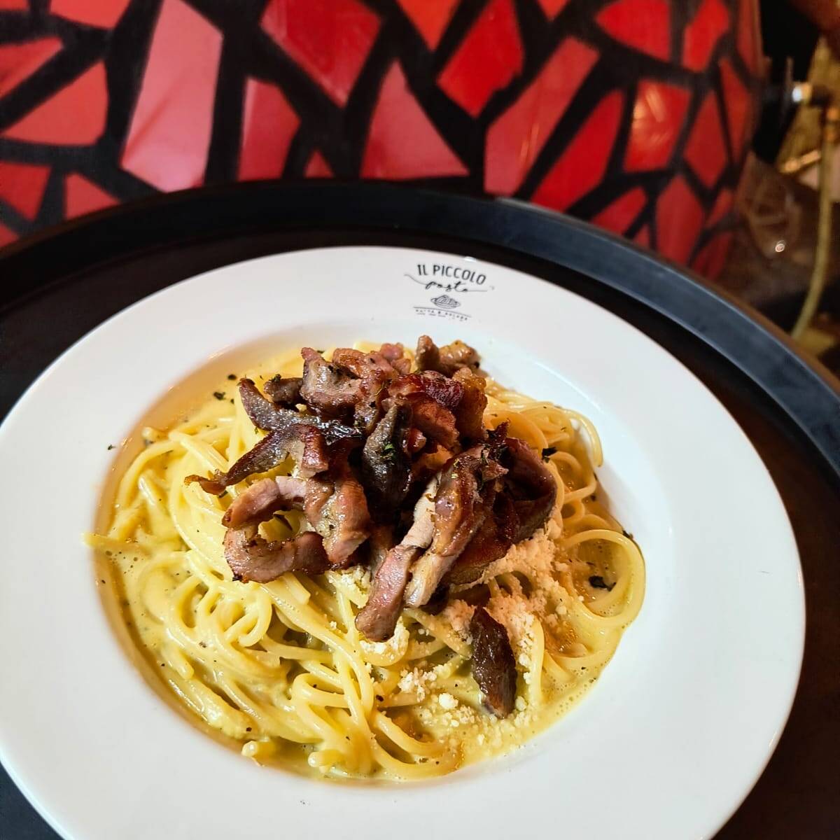 Spaguetti Carbonara con Tasajo