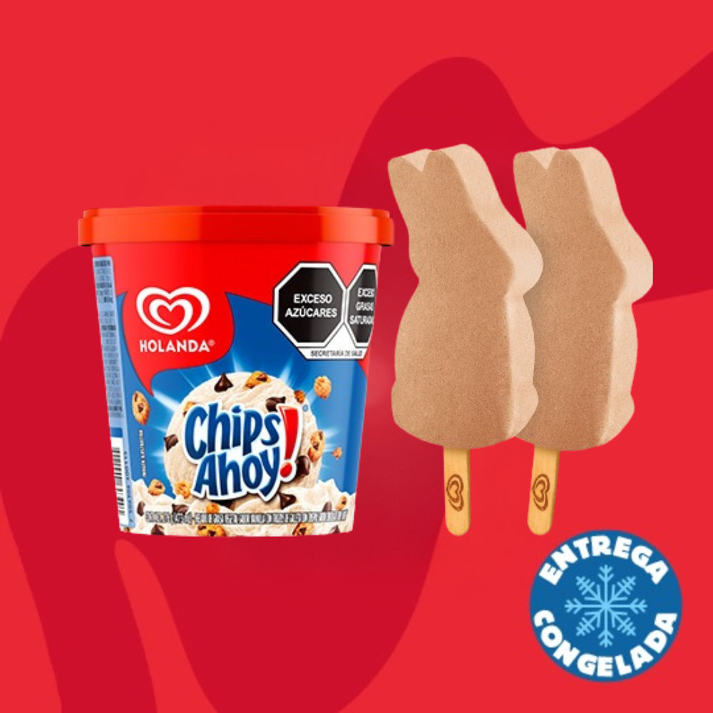 1 Micha Chips Ahoy! + 2 Paletas Conejos Turín