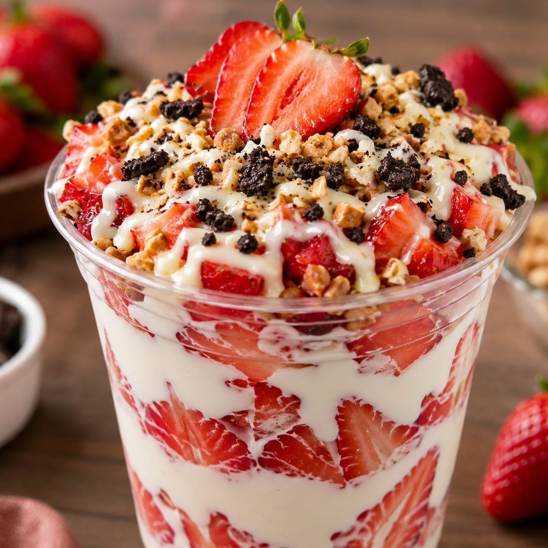 Fresas con Crema Especiales Medianas