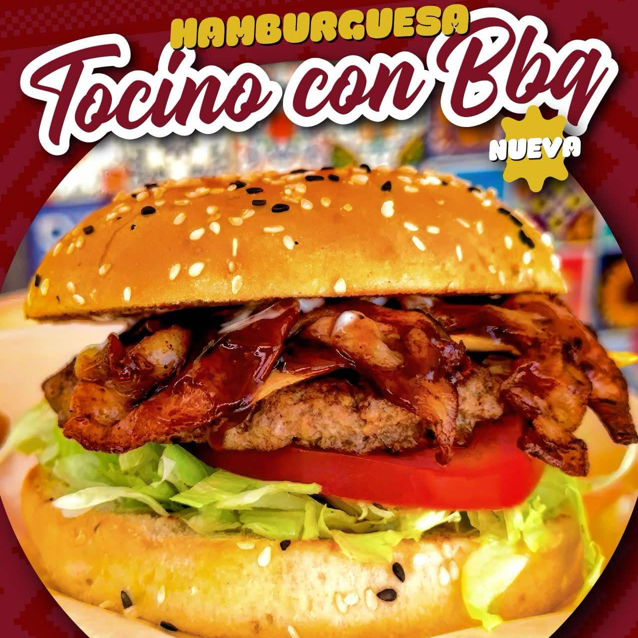 Hamburguesa Tocino y Bbq