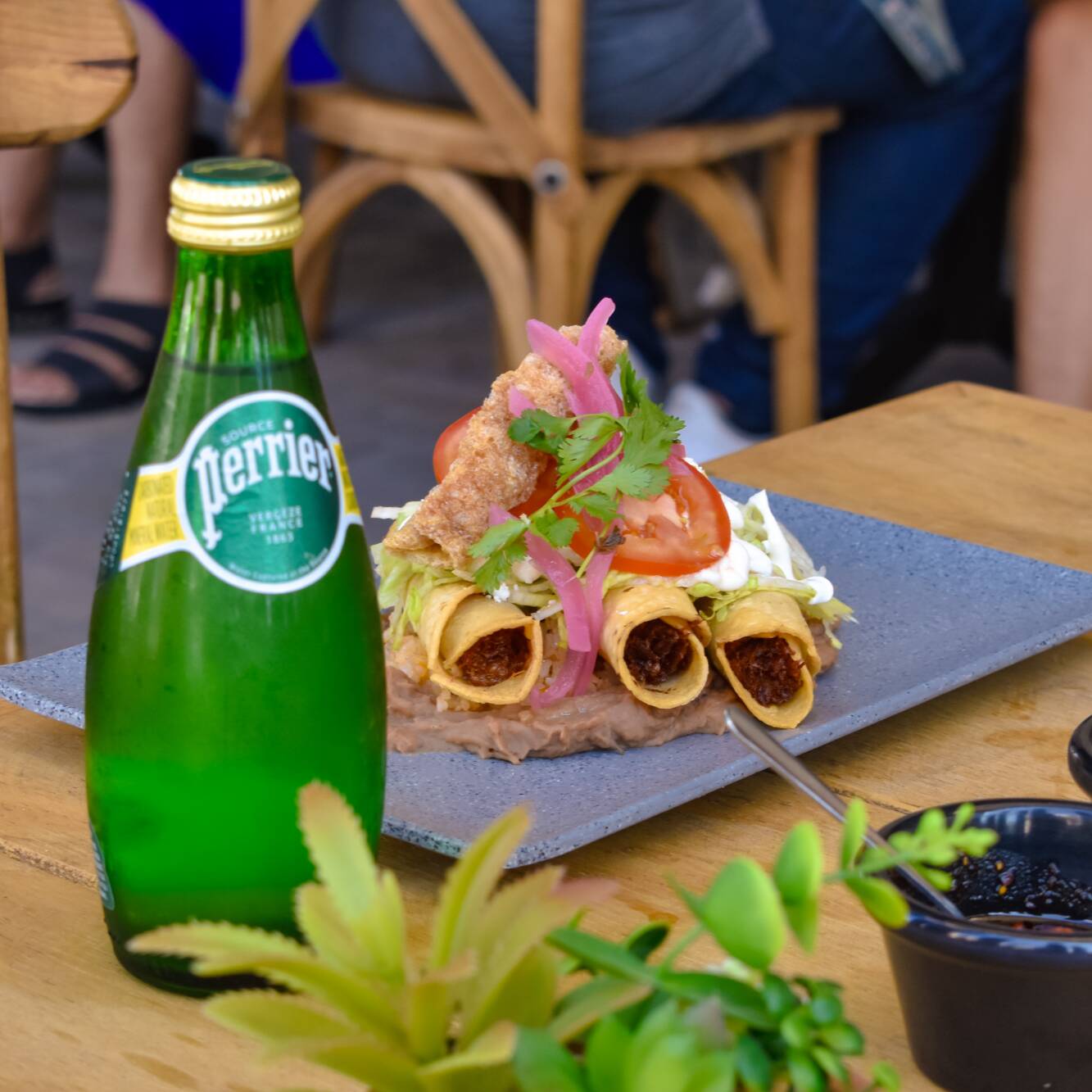 Taco Dorado de Papa con Chorizo