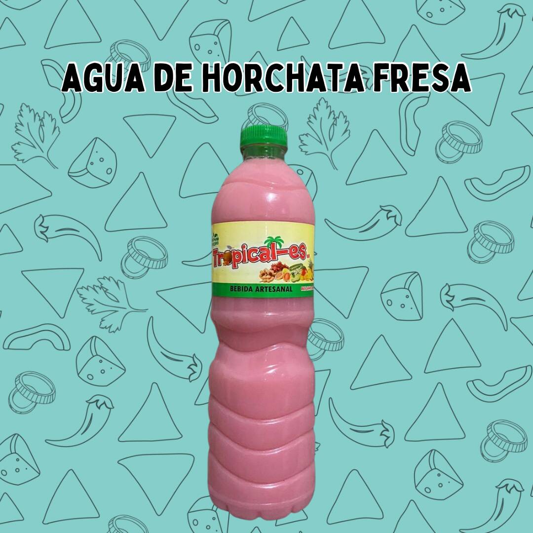 Agua de horchata con fresa