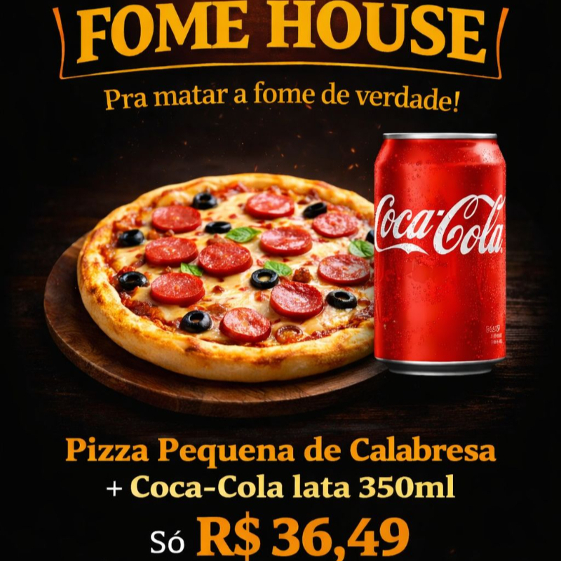 1 pizza pequena com até 1 sabor tradicional + 1 refrigerante lata 350ml bem gelado. Perfeito pra matar a fome gastando pouco. Prático, rápido e delicioso Sabores da pizza: calabresa frango com Catupiry Original mussarela marguerita