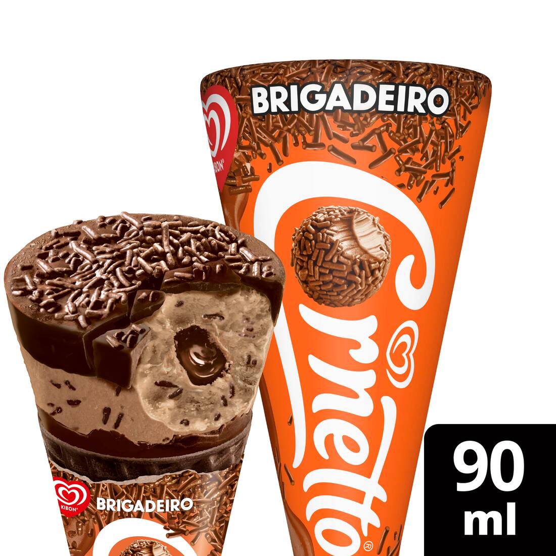 Ninguém resiste a um Brigadeiro, ainda mais agora que virou Cornetto. Cornetto Brigadeiro combina sabores e texturas com a cobertura de chocolate e granulados e o cremoso sorvete sabor brigadeiro com granulados. E não para pôr aí, você vai se deliciar com o irresistível recheio de brigadeiro até chegar na pontinha sabor chocolate!