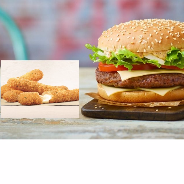 Burger Mozzarella con Papas