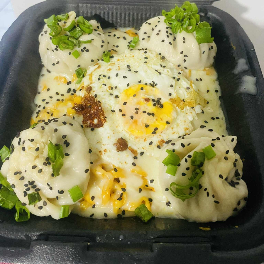 Ramen kokedama + 4 dumplings