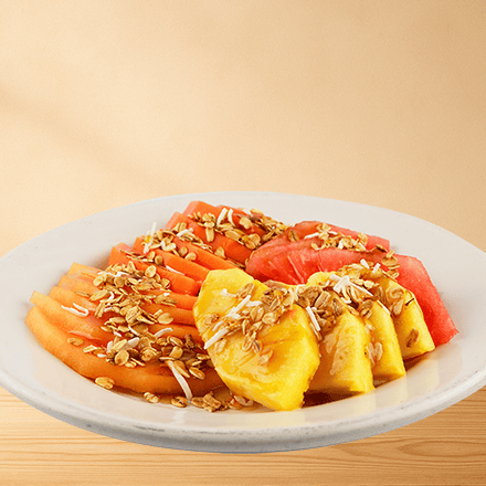 Plato de Frutas con Miel y Granola
