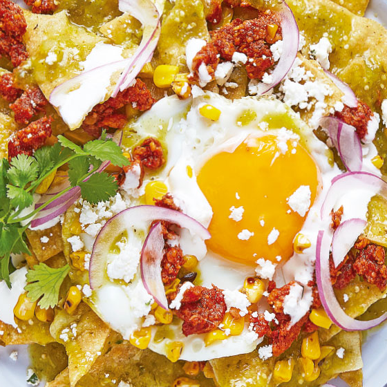 Chilaquiles con Chorizo
