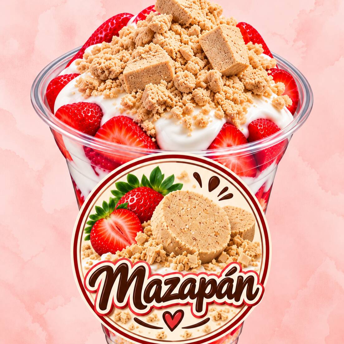 Fresas con Crema MAZAPAN