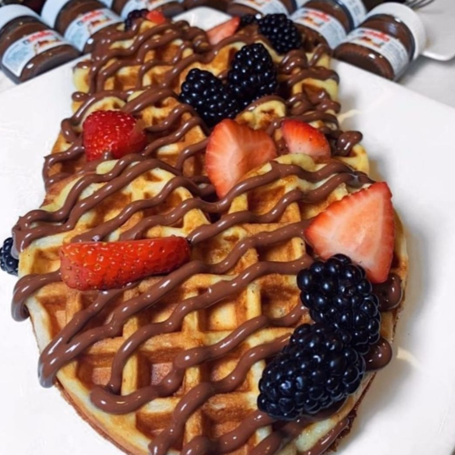 3 Mini Waffles de Corazón
