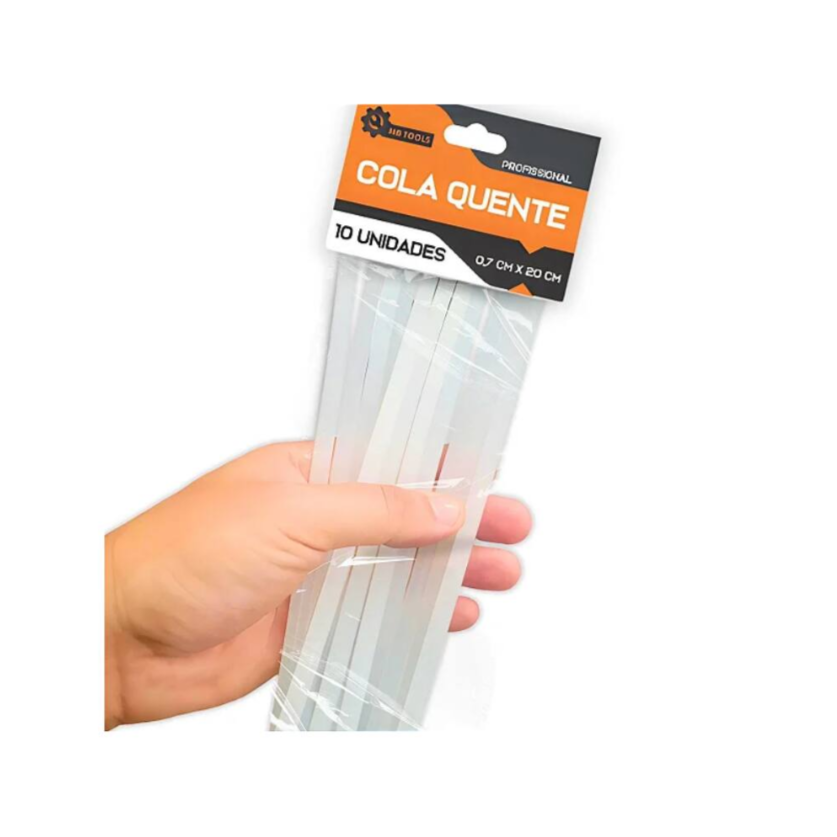 O Kit com 10 Bastões de Cola Quente é perfeito para quem busca praticidade, economia e eficiência na hora de colar diversos materiais. Compatíveis com pistolas de cola quente padrão, esses bastões oferecem aderência forte e secagem rápida, ideais para trabalhos manuais, artesanato, pequenos reparos domésticos, decoração e muito mais. De fácil aplicação e rendimento excelente, são indispensáveis para sua caixa de ferramentas ou kit de artes.  cola quente, bastão de cola, cola para artesanato, bastão para pistola de cola, cola quente universal, cola forte, kit bastões cola quente, cola para Diy, cola para reparos, artesanato com cola quente