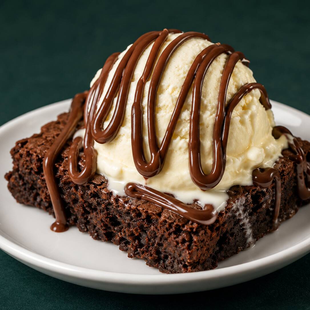 Brownie con Nieve