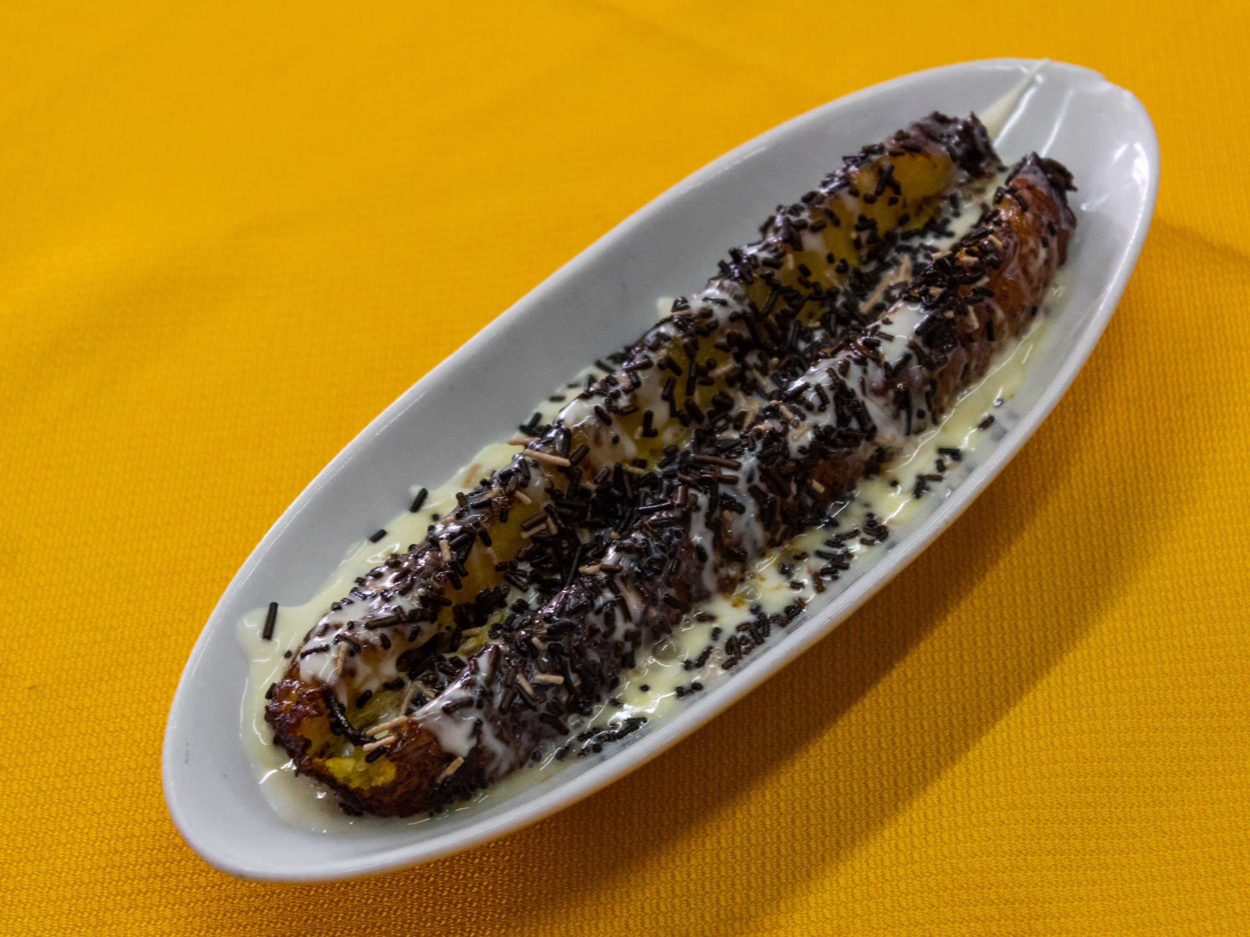 Plátanos Fritos con Crema