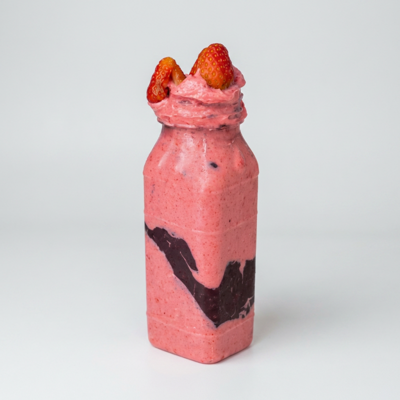Açai de Garrafa com Creme de Morango 500ml