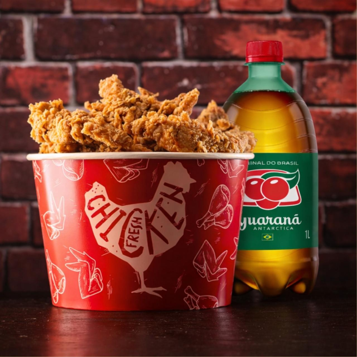 Baldão grande com 15 pedaços de Filé Crocante por fora e suculentos por dentro, acompanhado de 1 molho. Experimente essa combinação perfeita para sua refeição (serve de 3 a 4 pessoas). Leve grátis 1 molho a sua escolha.