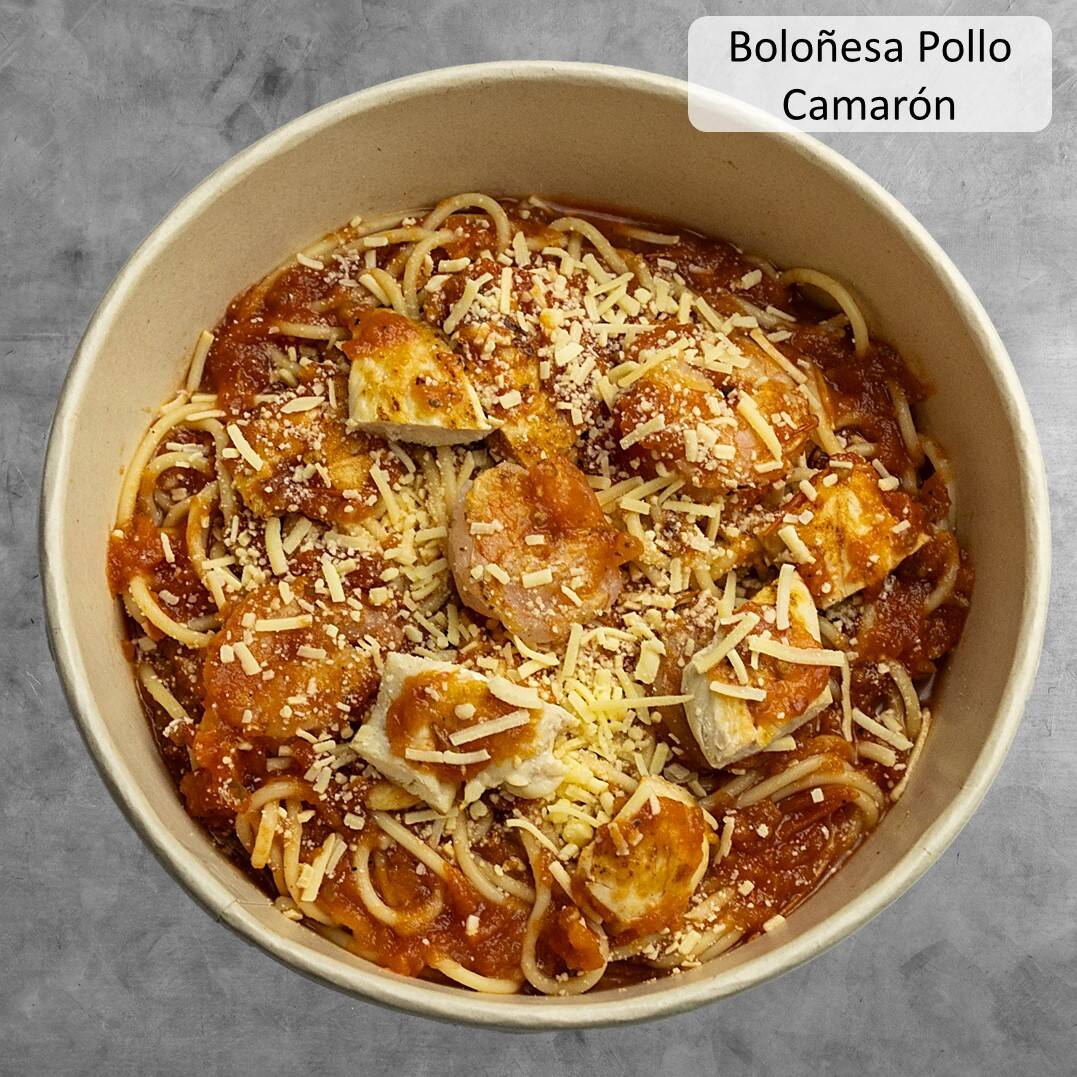 Boloñesa Pollo y Camarón