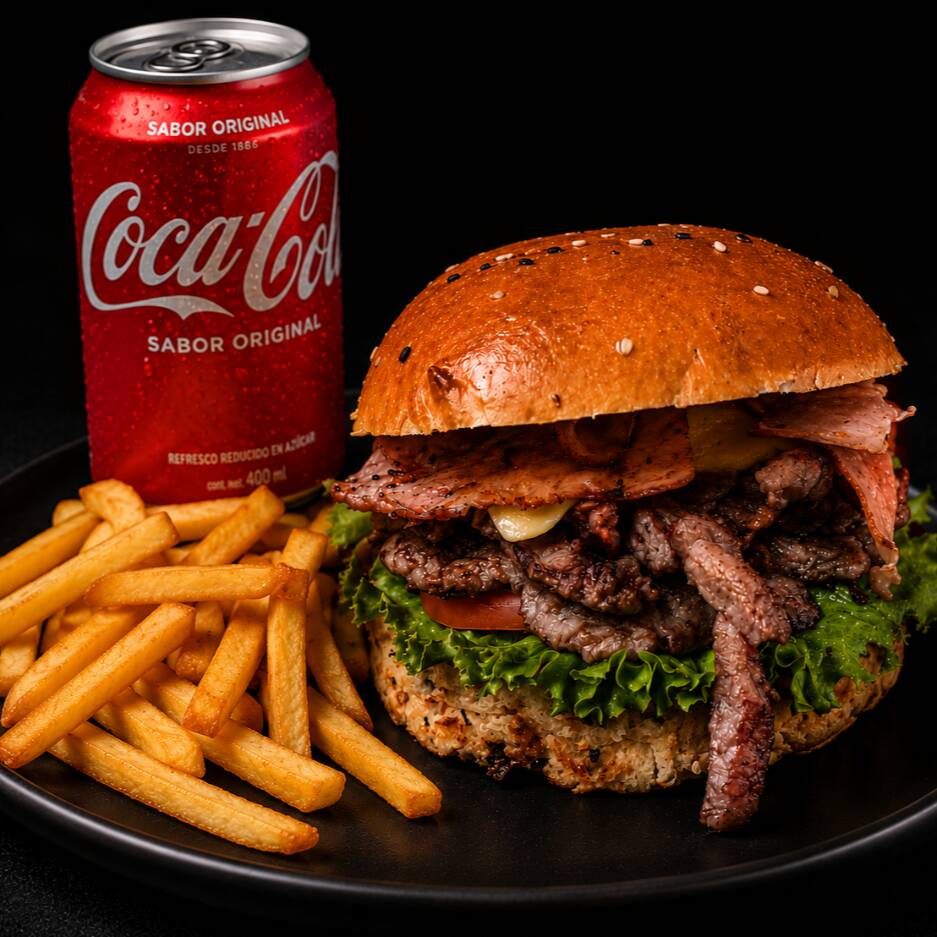 HB Arrachera + Papas + Refresco Gratis 🥤🍟🍔😋🔥