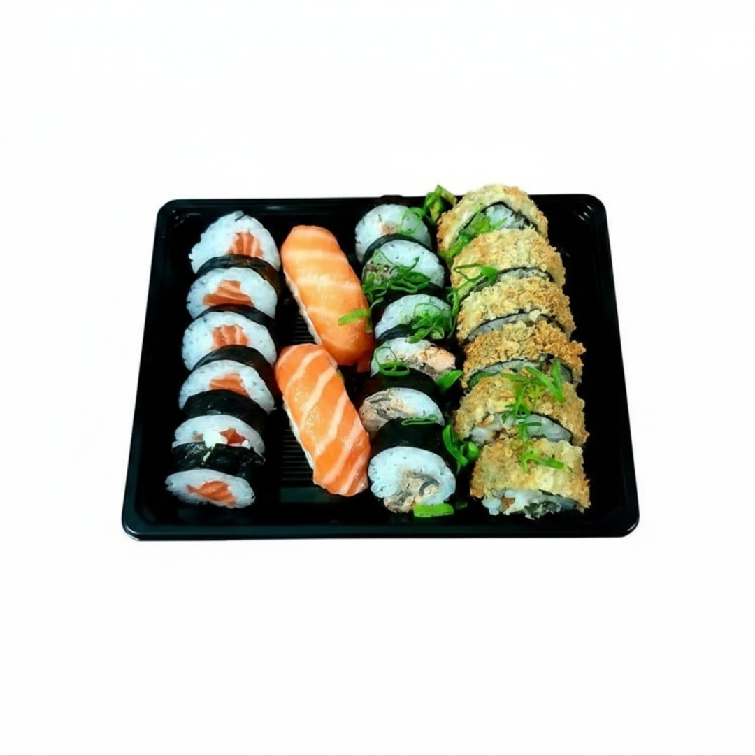 6 roll salmão maki 6 roll skin maki 2 sushi salmão 6 hot skin