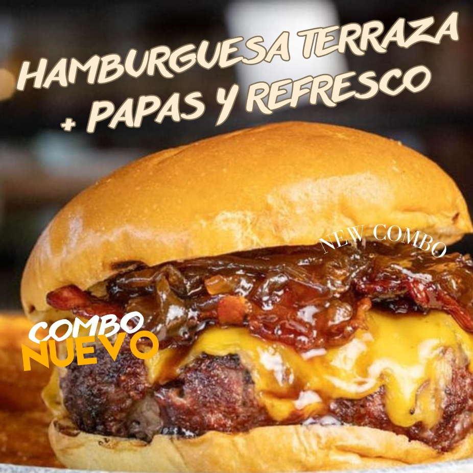 Hamburguesa Terraza + Papas + Refresco