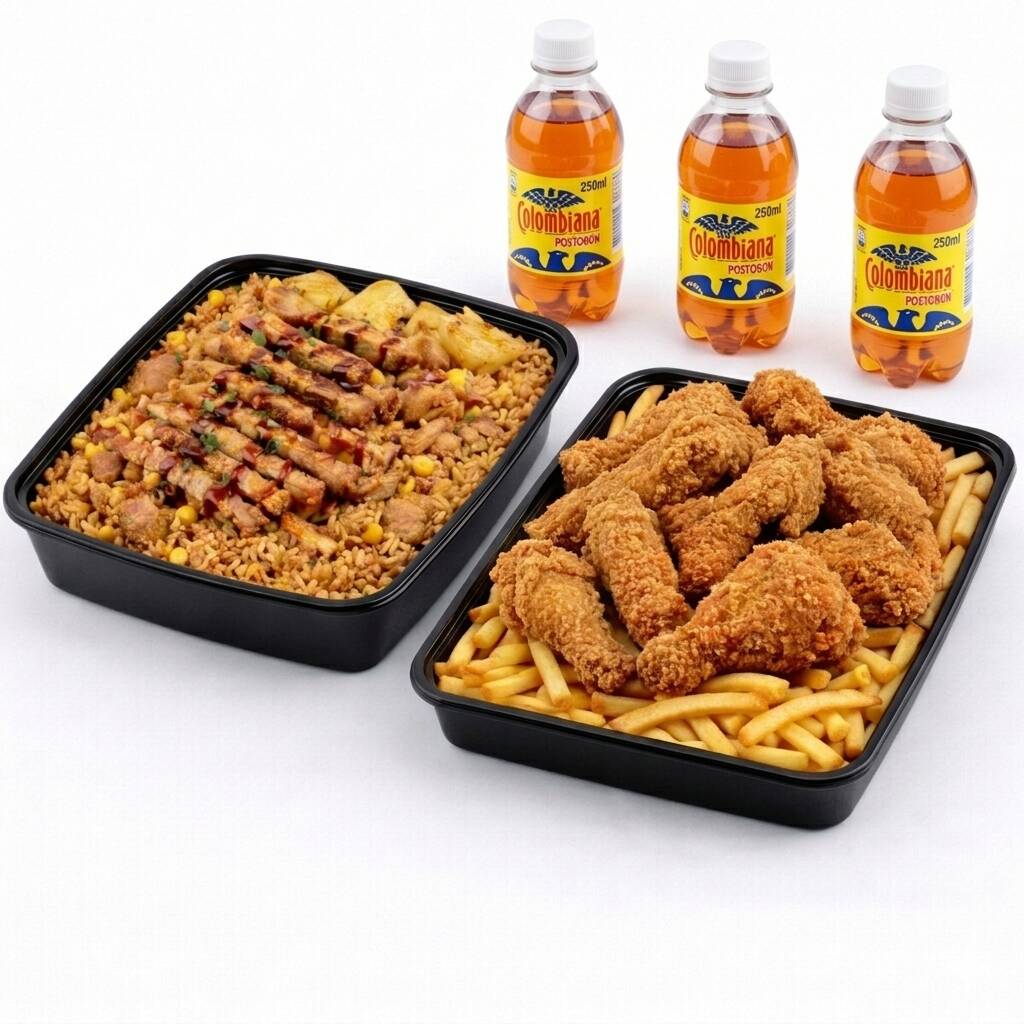 Combo Familiar Arroz Ranchero Alitas Broaster