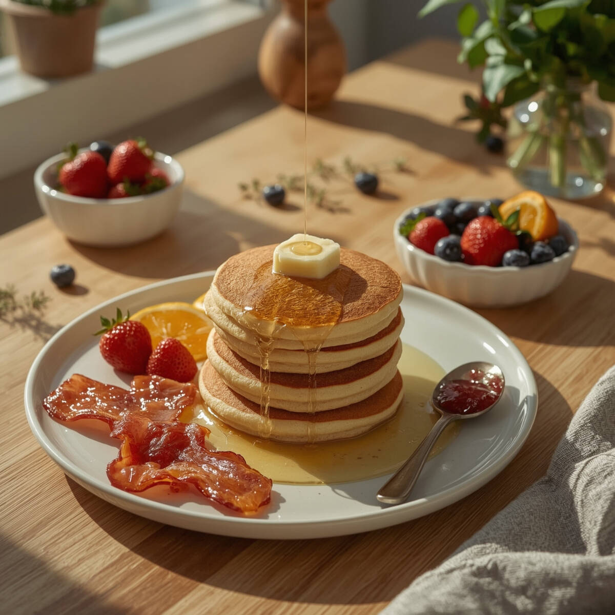 Hot Cakes con Tocino