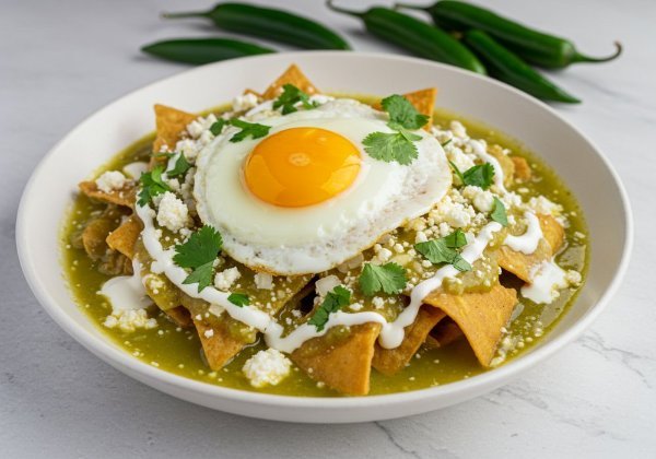 Chilaquiles Verdes con Huevo