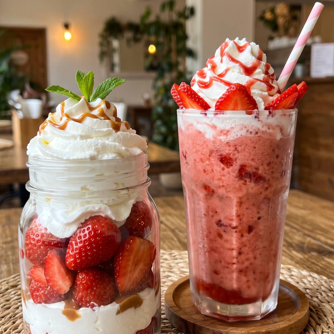 Dúo Tentación: Fresas & Frappé