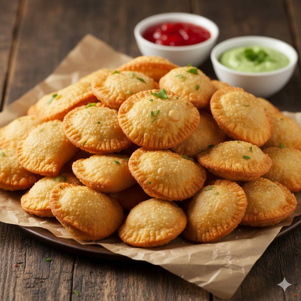 6 unidades de pastéis de proteína de soja e escarola