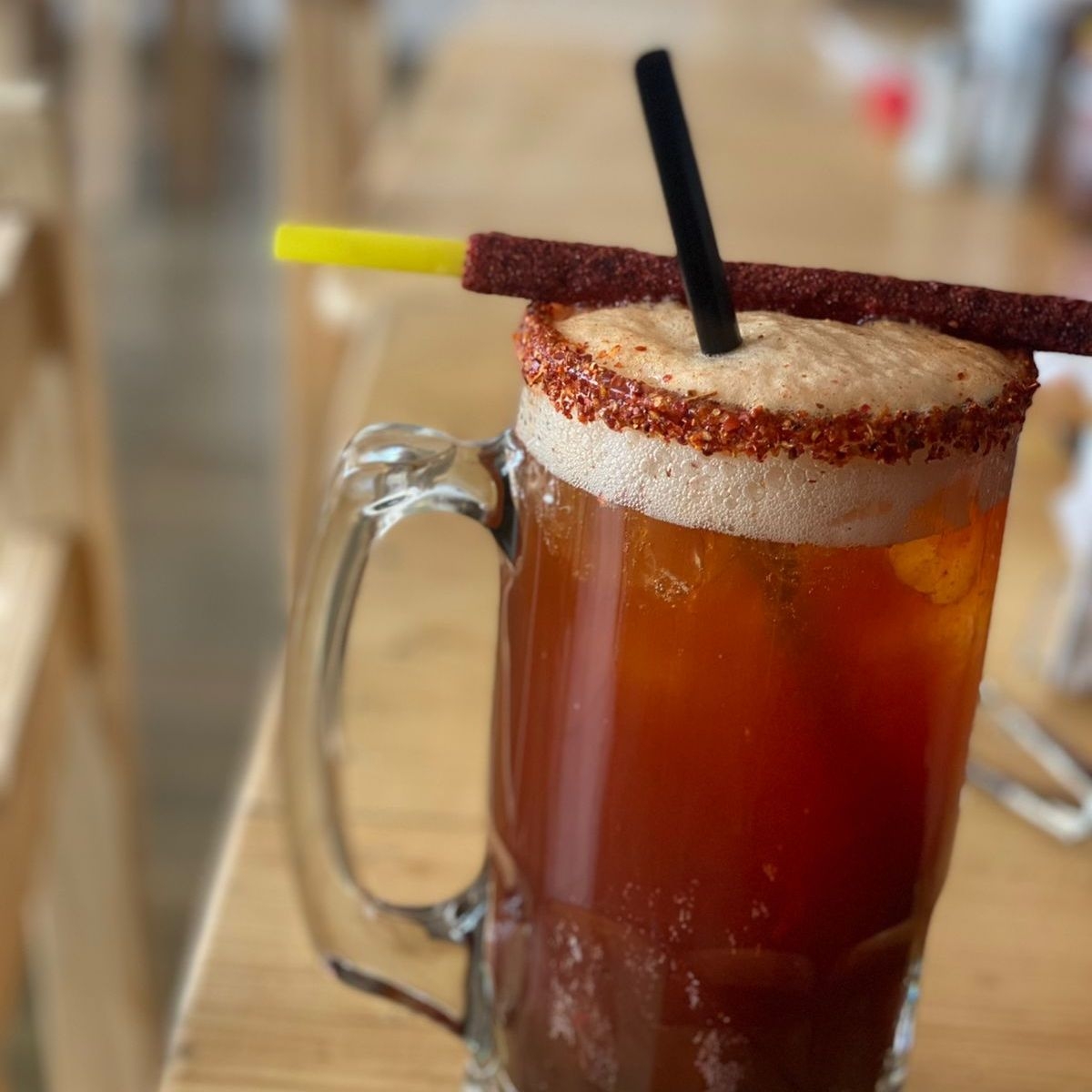 Michelada de durazno de 1 lt