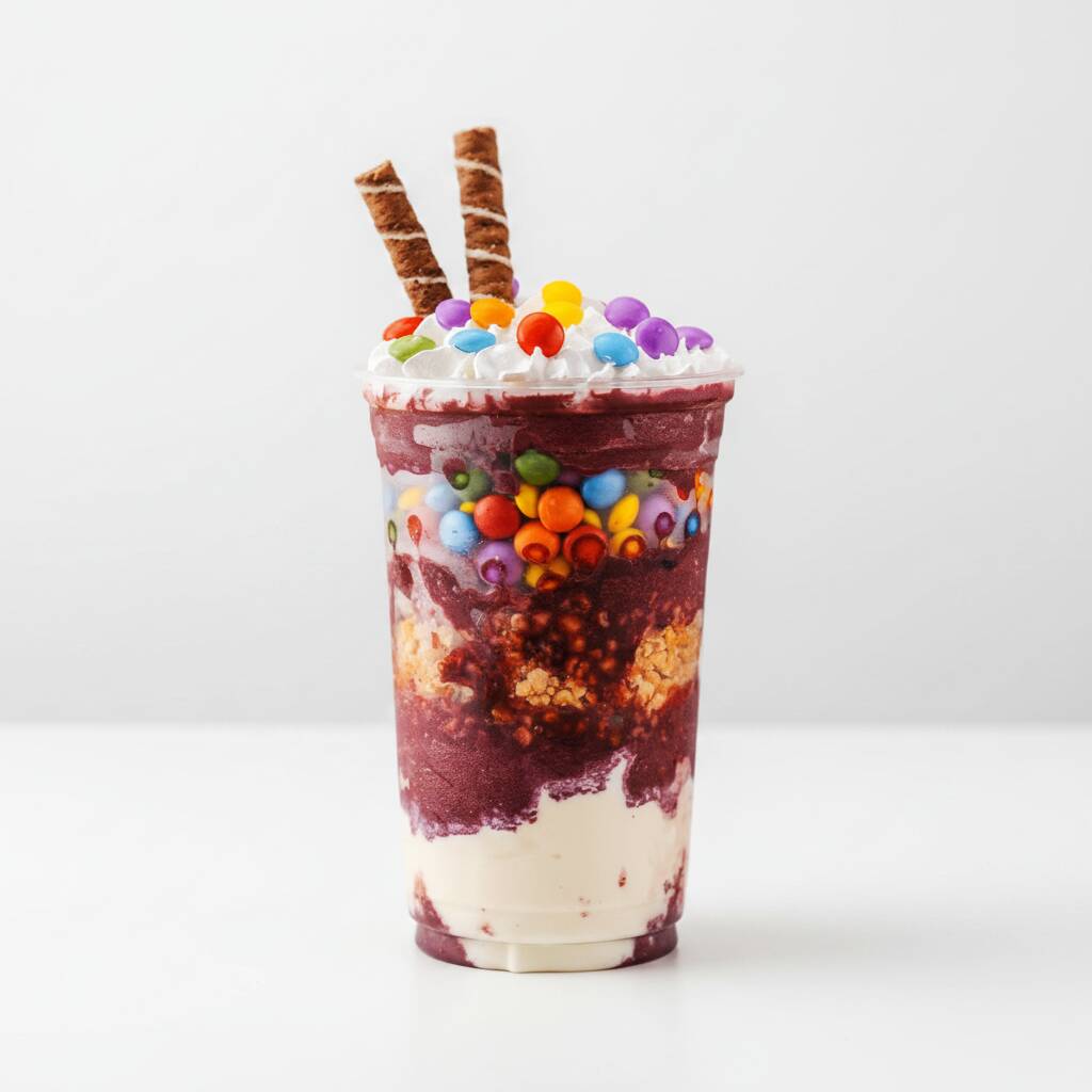 Monte do Seu Jeito, escolhendo até 4 opções dos nossos deliciosos acompanhamentos. Você tambem pode escolher o seu Açaí puro ou algum de sua preferência
Imagem Ilustrativa