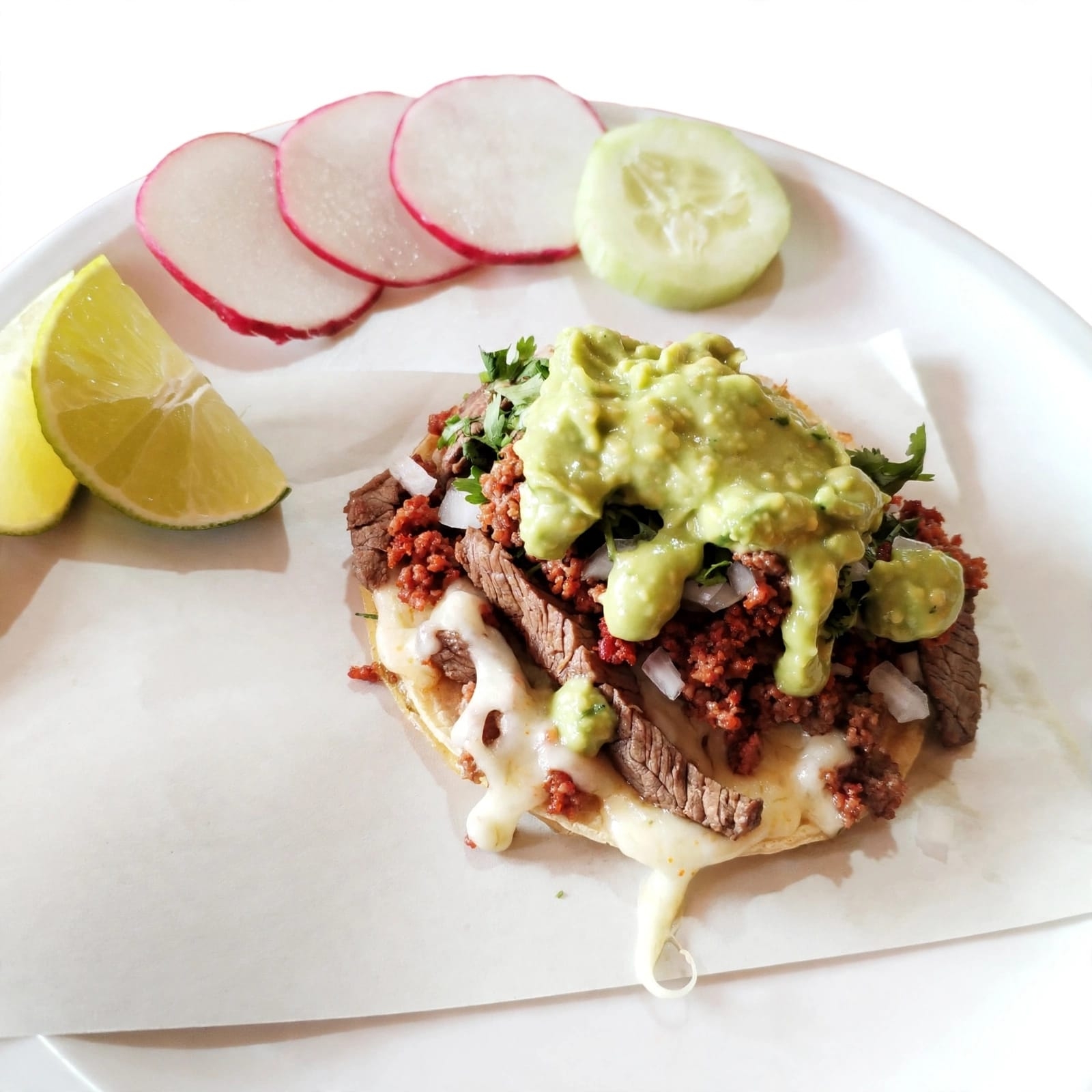 Taco de Maíz Combinado C/Queso