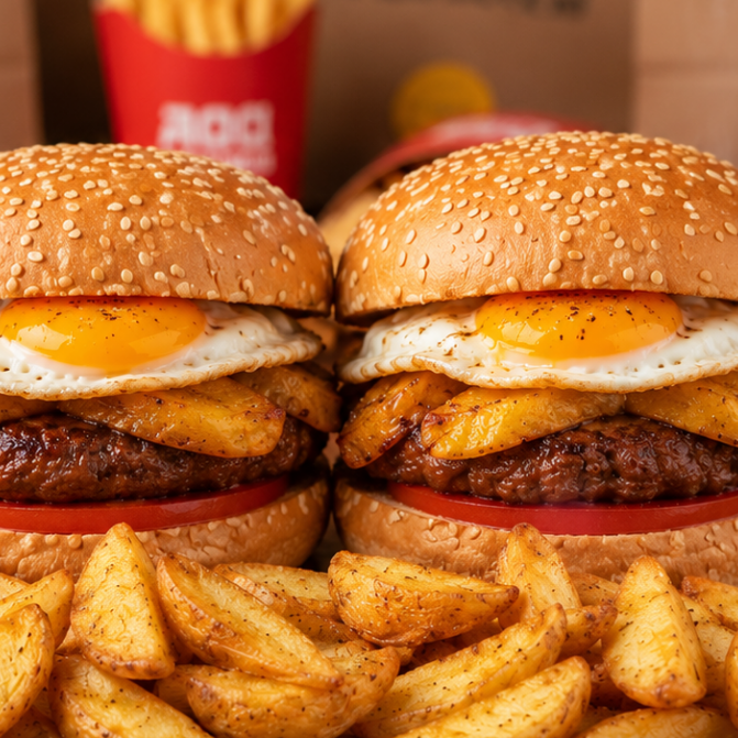 Duo Burger a lo Pobre