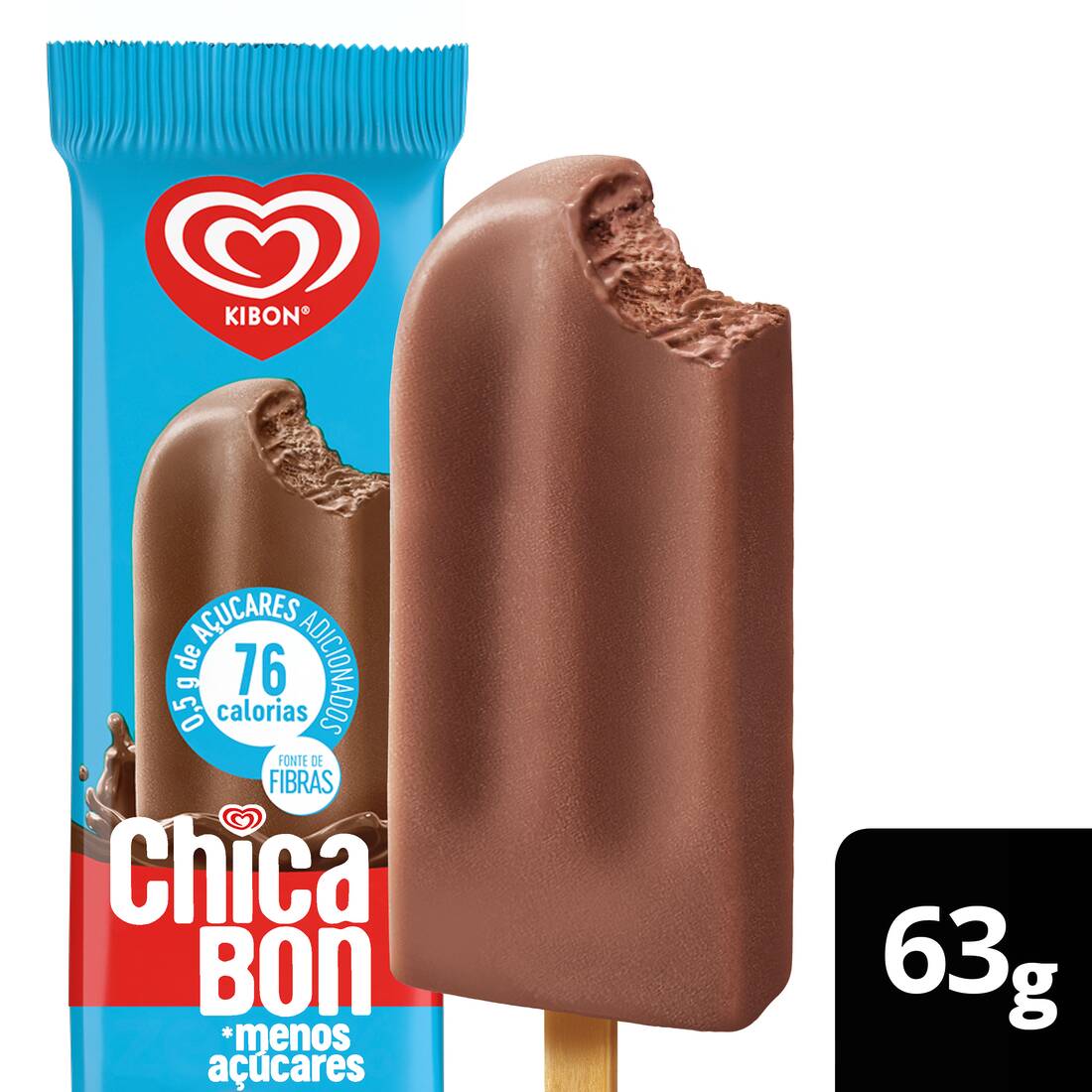O sabor clássico de Chicabon, amado pelos brasileiros, agora na versão menos açúcares! Além de ter menos calorias que a versão Original, também é fonte de fibras!!! Muito sabor e cremosidade para você se deliciar, porque ninguém merece viver sem sorvete!