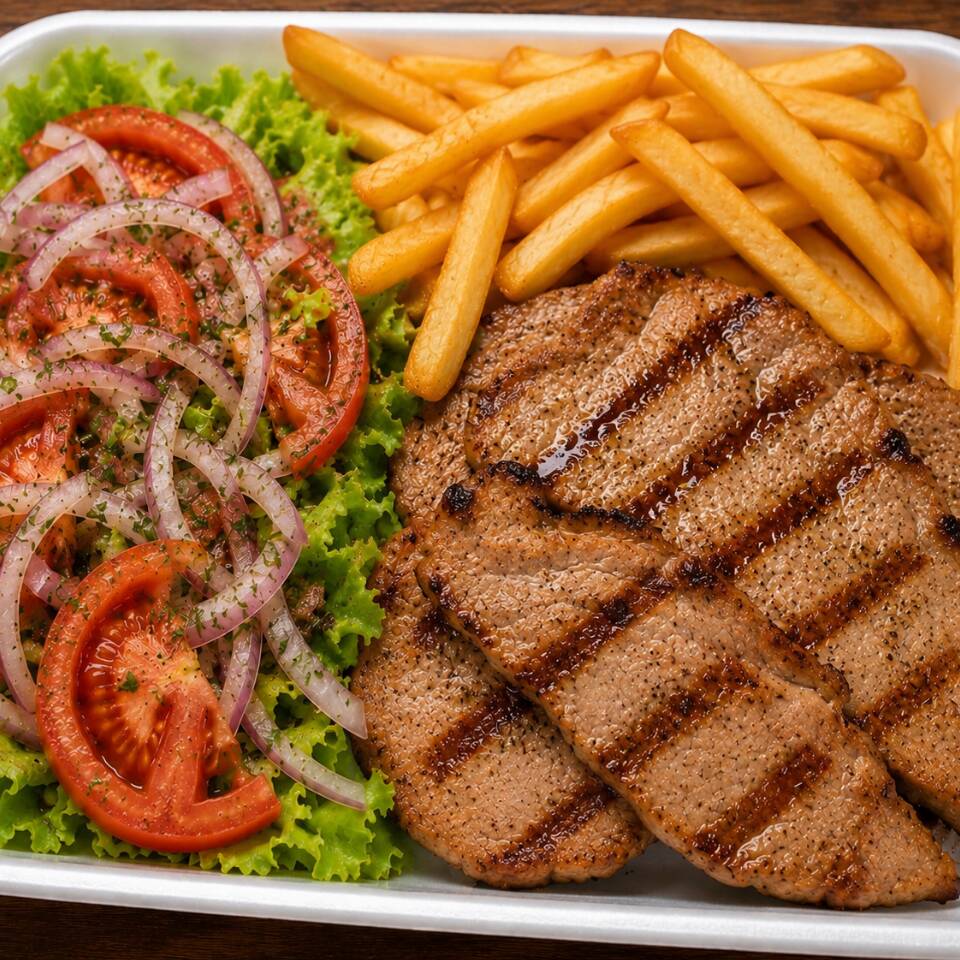 Bandeja de Carne de Cerdo a la Plancha