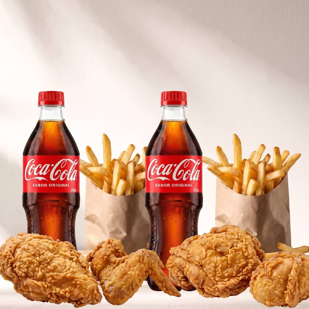 Combo 4 (4 piezas de pollo + papa frita + gaseosa)