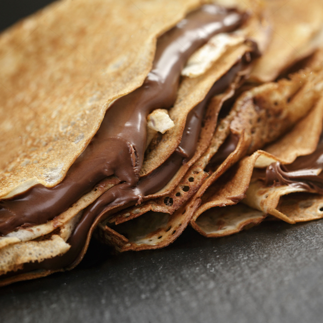 Crepa chica de nutella y queso crema