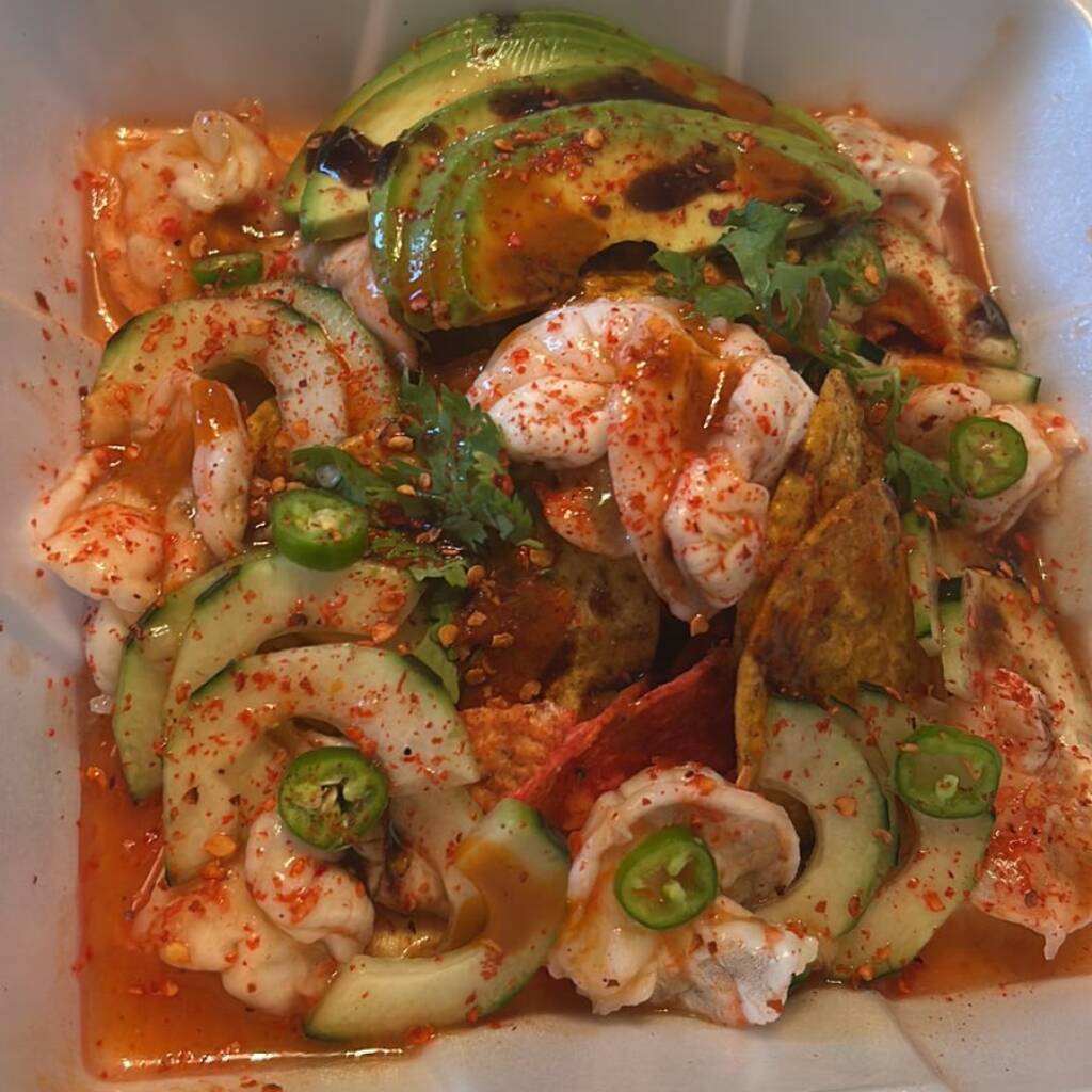 Tosticharola Con Ceviche De Camarón